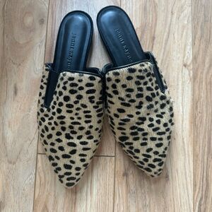 Jenni Kayne Pony Hair size 39 Leopard Print Mules - Black and Tan